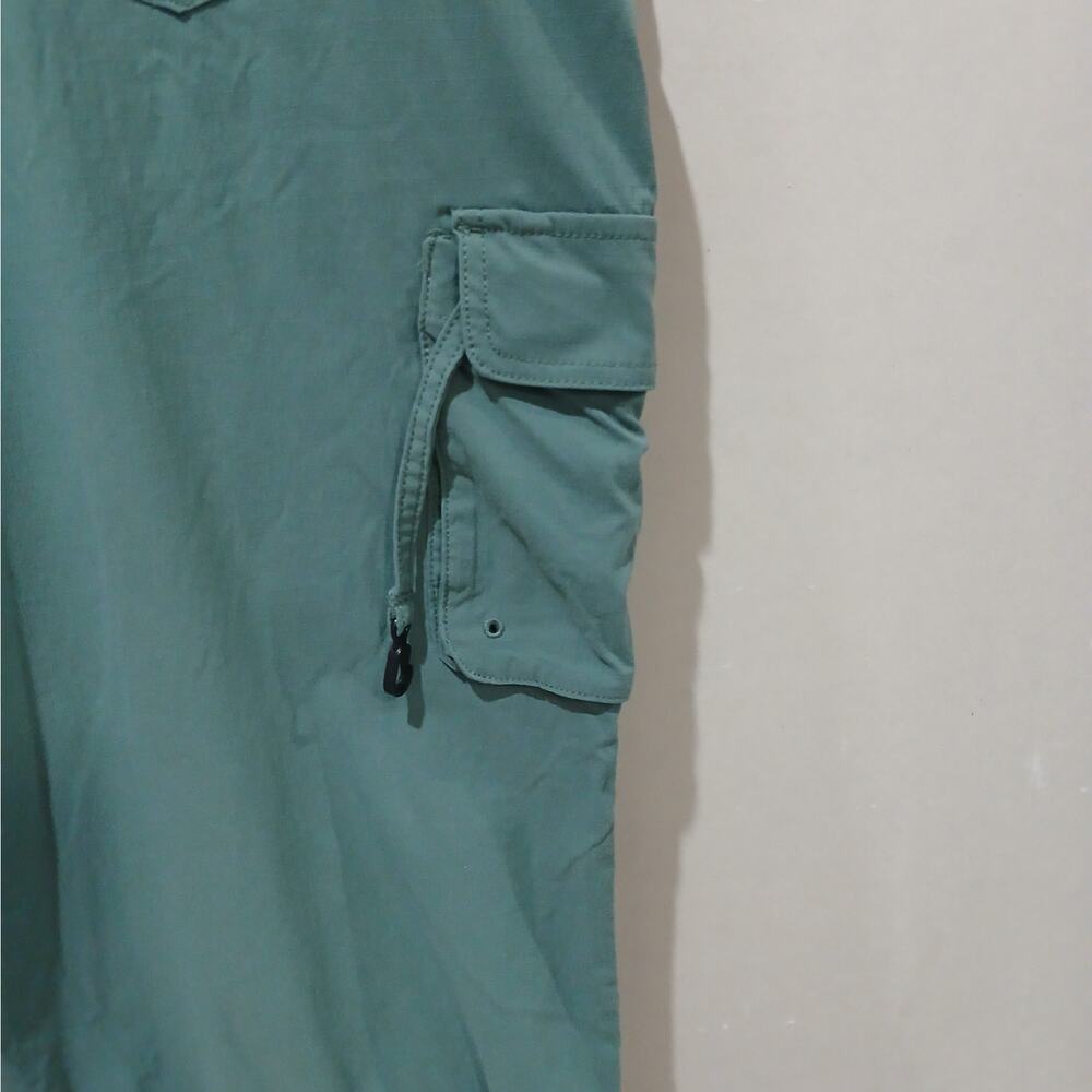 DULUTH TRADING Heirloom Gardening Bib Overalls Medium 31 NWT Green Fir Ripstop - Picture 9 of 16
